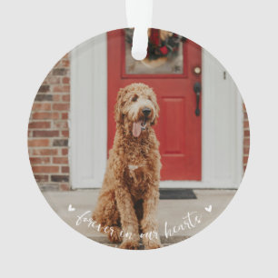 Ornamento de fotos de mascota Memorial Paw Print