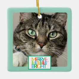 Ornamento de fotos de merry y Bright