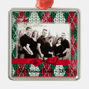 Ornamento de fotos de Navidades suéteres feos