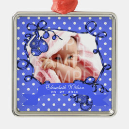 Ornamento de fotos de niñas recién nacidas