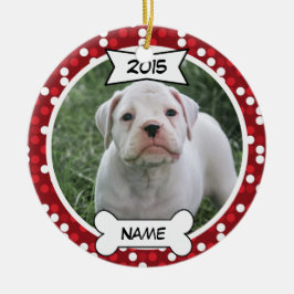 Ornamento de fotos de perro Personalizado