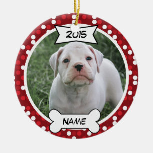 Ornamento de fotos de perro Personalizado