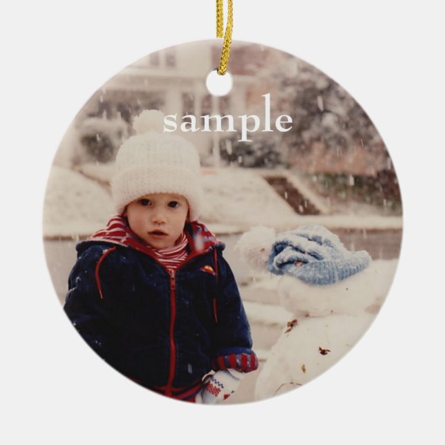 ornamento de fotos de personalizable (Frente)