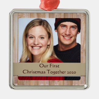 Ornamento de fotos de personalizable cuadrado de m