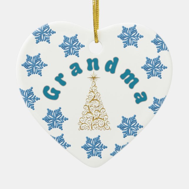 Ornamento de fotos de Personalizado de la abuela (Frente)