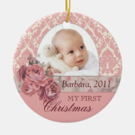 Ornamento de fotos de primera Navidad para bebés p