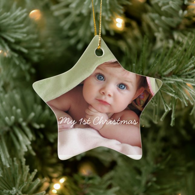 Ornamento de fotos de puntos rosados brillantes de (Árbol)