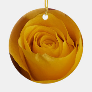 Ornamento de fotos de rosa amarillo