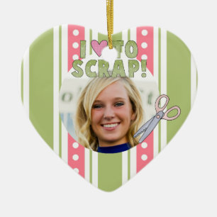 Ornamento de fotos de Scrapbooking personalizado