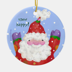 Ornamento de fotos de Snow Happy