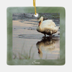 Ornamento de fotos de Swan