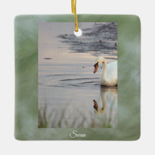 Ornamento de fotos de Swan