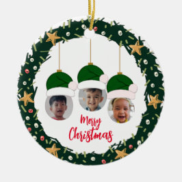 Ornamento de fotos de Wreath de navidades