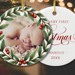 Ornamento de fotos de Wreath de navidades