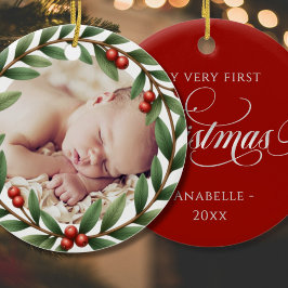 Ornamento de fotos de Wreath de navidades