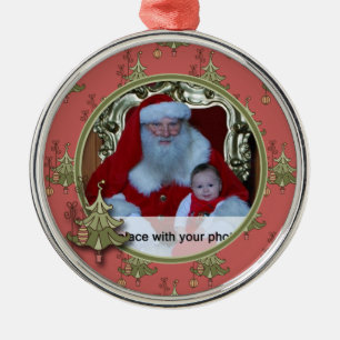 Ornamento de fotos del árbol de Navidad Doodle
