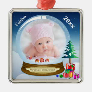 Ornamento de fotos del Globo de Nieve Personalizad