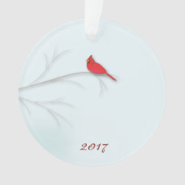 Ornamento de fotos editables del cardenal rojo