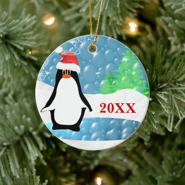 Ornamento de fotos familiares de Navidades Peguin (Árbol)