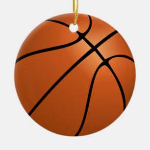 Ornamento de Fotos Personalizadas de Baloncesto