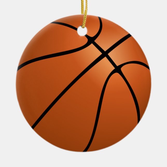 Ornamento de Fotos Personalizadas de Baloncesto (Frente)