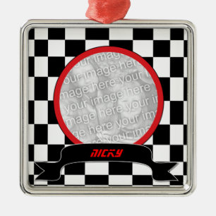 Ornamento de fotos Personalizado de Carreras Check