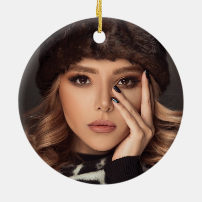 Ornamento de fotos personalizado de Mardi Gras (Atrás)