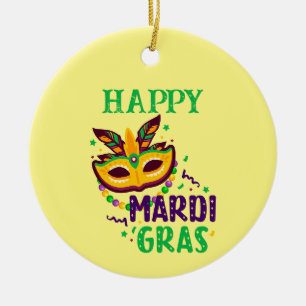 Ornamento de fotos personalizado de Mardi Gras
