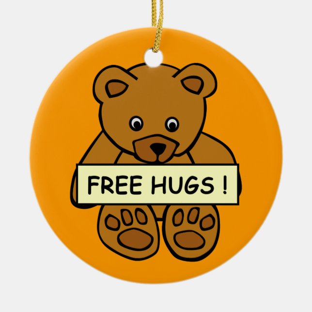 Ornamento de Free Hugs Teddy (Frente)