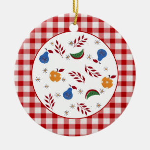 Ornamento de fruta de época