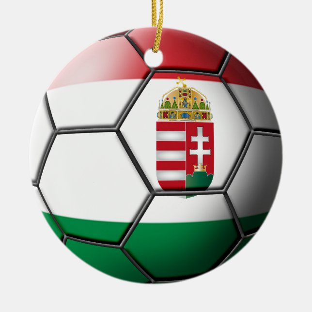 Ornamento de fútbol de Hungría (Frente)