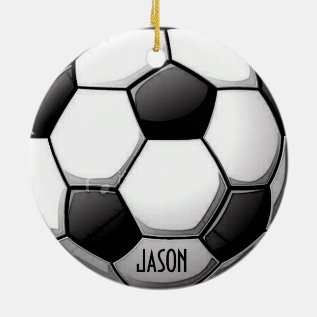 Ornamento de fútbol personalizado (Atrás)
