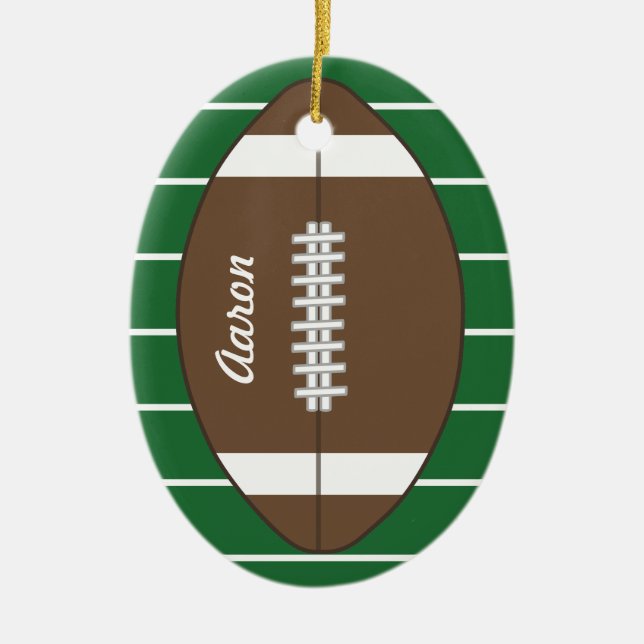Ornamento de fútbol personalizado (Frente)