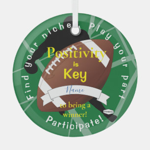 Ornamento de fútbol positivo HAMbyWG verde