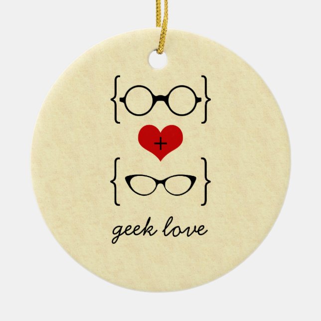 Ornamento de gafas Geeky (Frente)