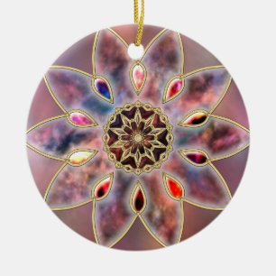 Ornamento de galaxias de mármol