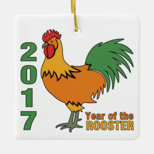 Ornamento de gallos de 2017