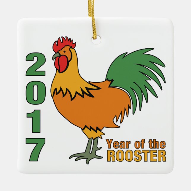 Ornamento de gallos de 2017 (Anverso)