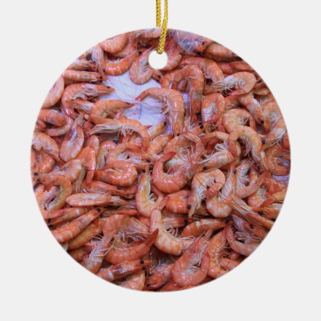 Ornamento de gambas frescas (Frente)