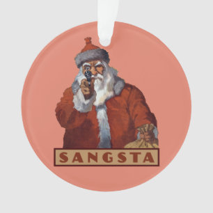 Ornamento de Gangsta Santa personalizado