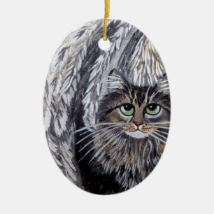 Ornamento de gato Angel Maine