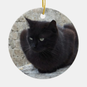 Ornamento de gato de doble cara