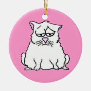 Ornamento de gato triste