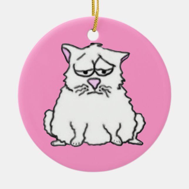 Ornamento de gato triste (Frente)