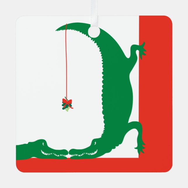 Ornamento de Gator de amor de vacaciones (Anverso)