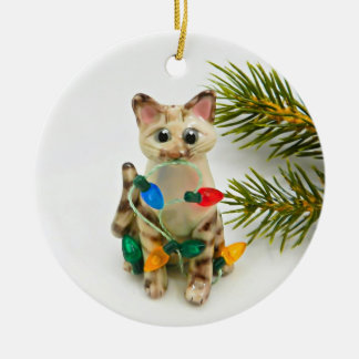 Ornamento de gatos de Linx Point de Siamese