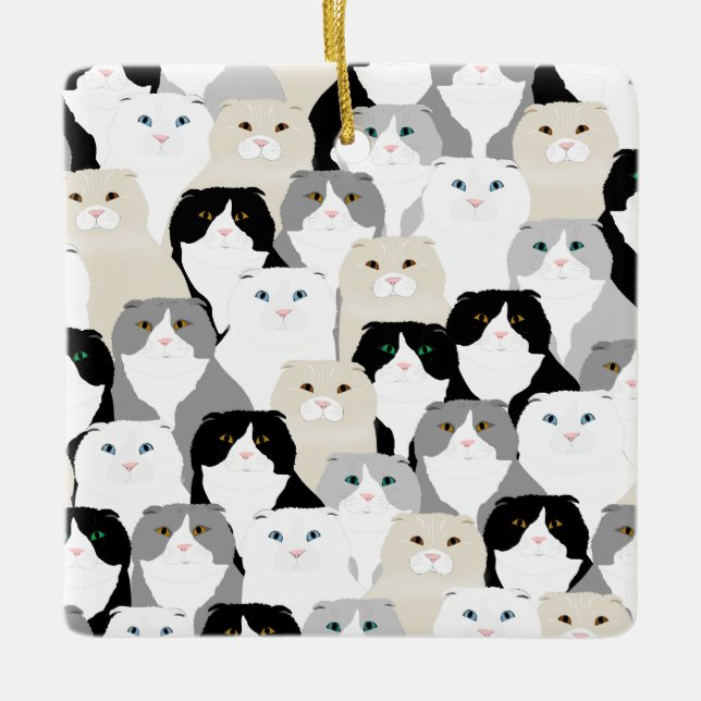 Ornamento de gatos fritos escoceses (Anverso)