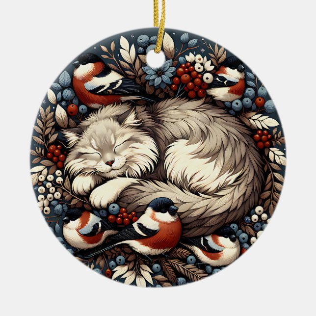 Ornamento de gatos y aletas durmientes (Frente)