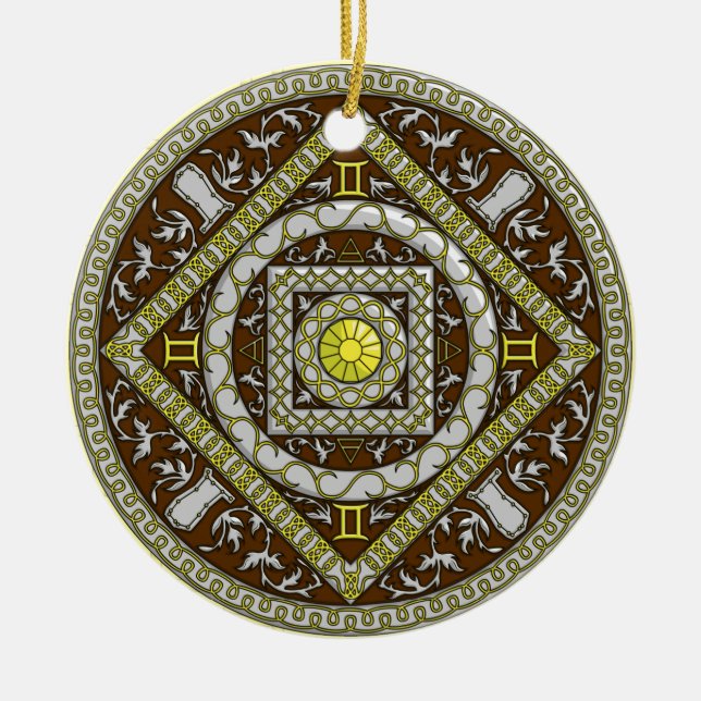 Ornamento de Gemini Mandala (Frente)