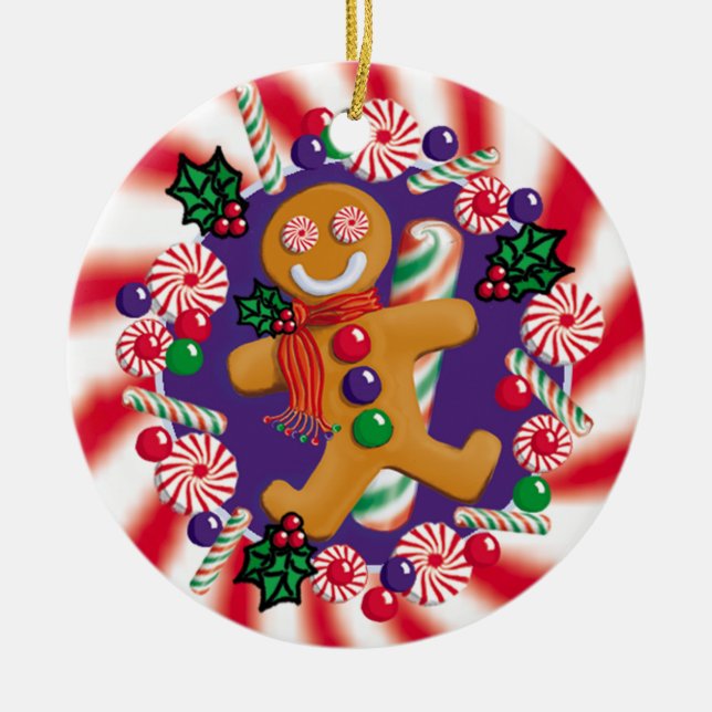 ORNAMENTO DE GINGERBREAD-CANDY (Frente)